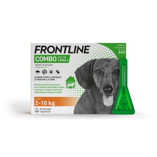 Frontline Combo Spot On S pentru caini, 3 pipete, Frontline