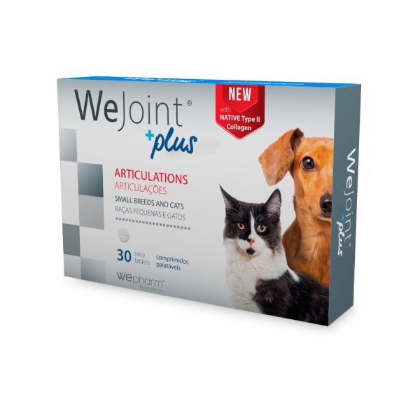 Supliment impotriva inflamatiei articulatiilor pentru caini de talie mica si pisici WeJoint Plus, 30 comprimate, WePharm