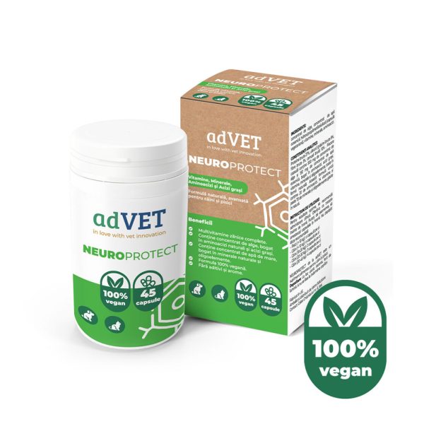 Supliment pentru bunastarea neurologica a cainilor si pisicilor Neuroprotect, 45 capsule, adVET