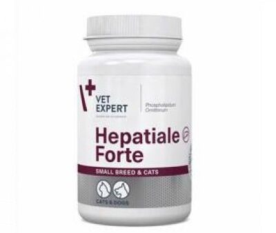 Supliment pentru intarirea functiilor hepatice la caini de talie mica si pisici Hepatiale Forte Small Breed & Cats 170 mg Twist-Off, 40 capsule, VetExpert