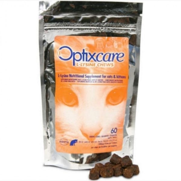Optixcare L-LYSINE CHEWS supliment pentru pisici, 60 tablete