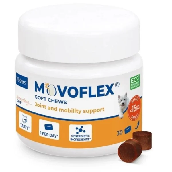 VIRBAC Movoflex S Soft Joint Crochete pentru câini până la 15 kg -30 crochete