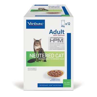 Virbac HPM Veterinary Cat Adult Neutered 12pl x 85g