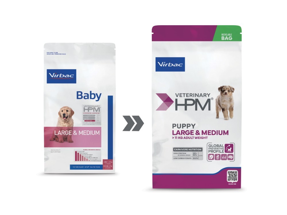 Virbac HPM Baby Dog Large & Medium 12kg - MagVet